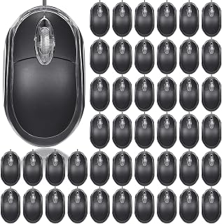 Xuhal 50 Pcs Black Wired USB Computer Mouse…