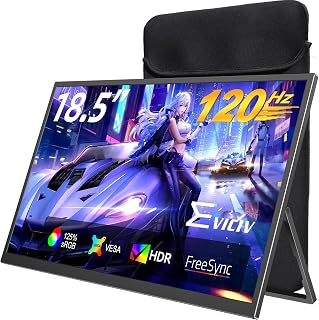 Compare EVICIV Portable Monitor 18.5” 120Hz, 125% sRGB FreeSync 1ms Gaming Monitor at KSA Price