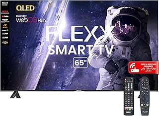 Compare FLEXY 65" QLED 4K UHD Smart TV | webOS, Dolby Audio, Bluetooth, 2 Remotes, HDMI x3, YouTube, Netflix, Apple AirPlay, Screen Share, 2Year Warranty at KSA Price