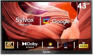SYLVOX Outdoor TV, 43 Inch Smart TV, 4K…