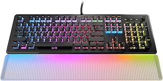 Compare ROCCAT Vulcan II Max – OpticalMechanical PC Gaming Keyboard with Customizable RGB Illuminated Keys and Palm Rest, Titan II Tactile Linear Switches, Aluminum Plate, 100M Keystroke Durability – Black at KSA Price