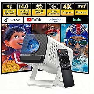 Smart Projector Android TV 1080P Full HD 4K…