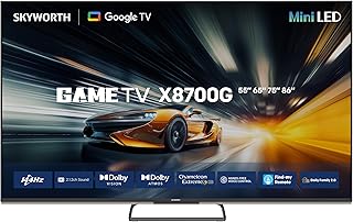 Compare SKYWORTH 65X8700G 65Inch 4K MiniLED TV with Dolby Vision, HDR10+, 144Hz VRR, Dolby Atmos, Google TV, HDMI 2.1, Bluetooth 5.1, Voice Control at KSA Price