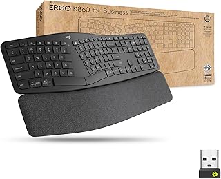 Compare Logitech Ergo K860 Split Wireless Keyboard for Business  Ergonomic Design, Secured Logi Bolt Technology, Bluetooth, Globally Certified, WindowsMacChromeLinux  Graphite at KSA Price
