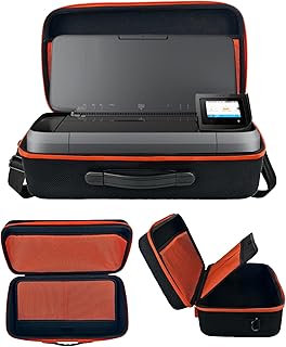 Compare Hard Travel Case Compatible with HP OfficeJet 250 Mobile AllinOne Portable Printer, CZ992A – New Protective Carrying Bag with Customizable Interior and Shoulder Strap BlackRed at KSA Price