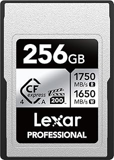 Compare Lexar 256GB Professional CFexpress Type A Silver 4.0 Memory Card, for Photographers, Videographers, Up to max 17501650 MBs, 8K Video LCAEXS4256GRNENU at KSA Price