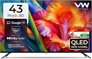 Compare VW 109 cm 43 inches Pro Series 4K Ultra HD Smart QLED Google TV VW43GQ1 at KSA Price