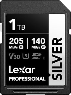 Lexar Silver SD Card 1TB, UHS-I SDXC Card 205…