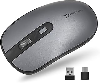 Compare X9 Performance Dual USB C Mouse Wireless with USBA and Type C Receiver  Multi Device  2.4G RF USB Type C Wireless Mouse for MacBook ProAir, Apple Mac, iMac, Laptop, PC Computer  Space Gray at KSA Price
