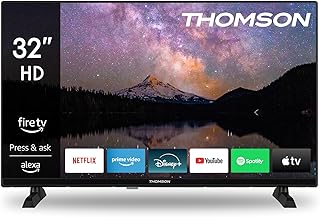 Compare THOMSON 32 Inch 82 cm HD LED Fire TV mit AlexaSprachsteuerung, AirPlay, Triple Tuner CableSatelliteAntenna, Bluetooth 5.0, HDMI, USBAnschlüsse, AV in, CI, USB – 32HF2S34 at KSA Price