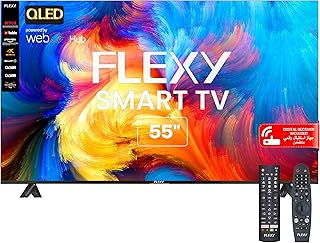 Compare FLEXY 55Inch QLED 4K UHD Smart TV – webOS, Dolby Atmos, ThinQ AI, 3840×2160, HDR, WiFi, Bluetooth, 2 HDMI, 2 USB, Builtin Receiver, Dual Remotes, 2Year Warranty. at KSA Price