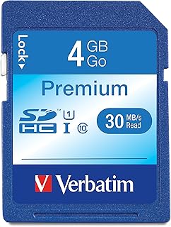 Compare Verbatim 4GB Premium SDHC Memory Card, UHSI U1 Class 10, Blue 96171 at KSA Price