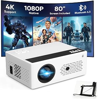 TMY 1080P Full HD Portable Mini Projector, Upgraded…