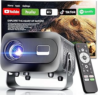 Projector with WiFi and Bluetooth, Electric Focus…