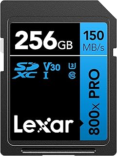 Lexar 256GB High-Performance 800x PRO SDXC UHS-I…
