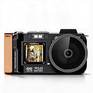 Pomya DSLR Camera, 70MP 4K 50X Zoom Auto Focus…
