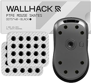 Compare Wallhack PTFE Mouse Dot Skates Universal Premium Skates for Gaming Mice Ultra Smooth Gliding on Fabric & Glass Pads Adjust Speed & Control Quick & Easy Black 7 mm x 14 mm at KSA Price