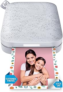 Compare HP Sprocket Portable 2x3" Instant Photo Printer Luna Pearl Print Pictures on Zink StickyBacked Paper From Your iOS & Android Device at KSA Price