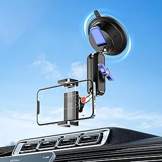 Compare NALACAL Car Phone Holder, Universal 360° Rotation AntiShake Metal Holder for iPhone Samsung, Black at KSA Price