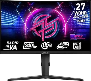 Compare MSI MPG 275CQRXF 27inch 2560 x 1440 QHD Computer Monitor, 240Hz, AdaptiveSync, HDR Ready, HDMI, VGA Port, Display Port,VESA Mountable, Tilt, Speaker, 0.5ms, Black at KSA Price