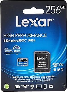 Compare Lexar 633x MicroSDHCSDXC UHSI Card with Adaptor 100MBPS, 256GB Capacity at KSA Price