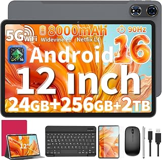 Compare JJGJ Android 16 Tablet with Keyboard  12 Inch Tablets, Pink Case at KSA Price