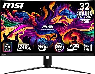 Compare MSI MPG 321CURX QDOLED 31.5" QDOLED UltraHD 4K 240Hz Curva USBC at KSA Price
