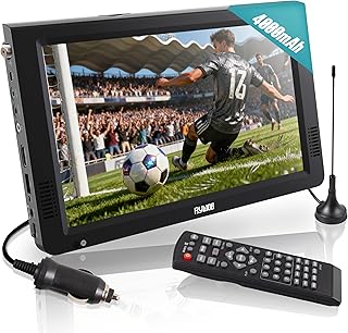 10" Small Portable TV,Battery TV with ATSC/USB/SD…