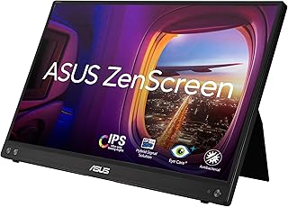Compare ASUS ZenScreen MB16ACV Portable USB Monitor 15.6 inch Full HD, IPS, Hybrid Signal Solution, USB TypeC, Free, Blue Light Filter, Antiglare surface, Antibacterial treatment, Black at KSA Price