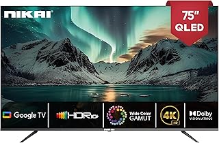 Nikai 75 Inch QLED 4K Smart Google TV, Andrioid…
