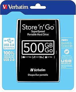 Compare Verbatim HDD 2.5IN 500GB 5400RPM USB3.0 BLACK  53029 Storage > External Hard Drives at KSA Price