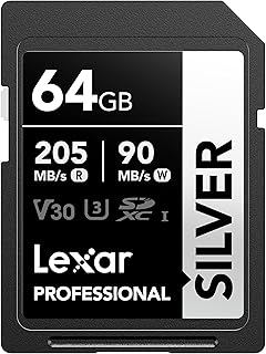 Lexar Professional SILVER SD Card 64GB, Up to…