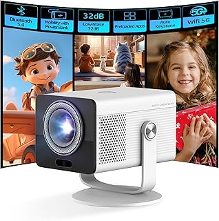 Compare HP MC400 Mini Portable Smart Projector with WiFi and Bluetooth, Short Throw, Wireless Screen Mirroring, Builtin App & Speaker, USBC Powered for Home Theater and Outdoor Movies at KSA Price