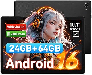 Compare Tablet 10 Inch Android 16, 6000mAh, 24GB RAM + 64GB ROM at KSA Price