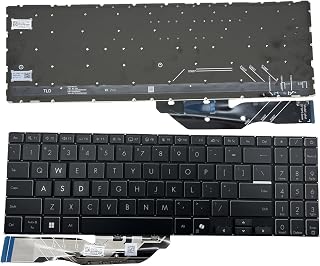 Compare New laptop keyboard US layout for the Fearless Pro16 2025 V3607V RTX5050 SGC0380XUA 0KN1K71US56 white lettering with AI key backlight power button V3607V keycap front black, side white at KSA Price