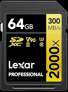 Compare Lexar 64GB Professional 2000x SDXC Memory Card, UHSII, C10, U3, V90, FullHD & 8K Video, Up To 300MBs Read, for DSLR, CinemaQuality Video Cameras LSD2000064GBNNNU at KSA Price