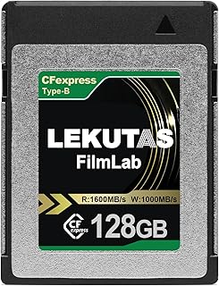 Compare 128GB CFexpress Type B Memory Card, R1600MBs W1000MBs CFX xqd Cards Type B for Cameras 8K RAW, Compatible with Nikon Z6Z7D6, Canon EOS1DXMark IIIEOSR5, Panasonic S1S1R, DJI Ronin 4D at KSA Price