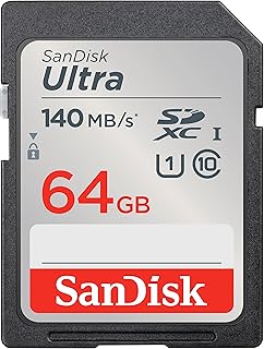 SanDisk Ultra UHS I 64GB SD Card 140MB/s…