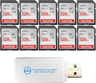 Compare SanDisk Class 10 Memory Card 128GB 10 Pack Ultra SD Card SDSDUNB128GGN6IN at KSA Price