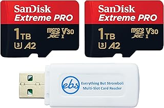 Compare Everything But Stromboli SanDisk Extreme Pro 1TB Micro SD 2 Memory Cards Works with GoPro Action Camera Hero 12 Black SDSQXCD1T00GN6MA V30 U3 Bundle with 1 MicroSDXC & SD Card Reader at KSA Price