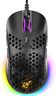 Gunmjo Gram Honeycomb Shell Wired RGB Gaming Mouse,…