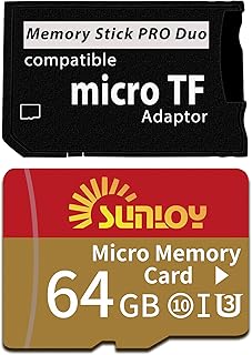 PSP Memory Stick Adapter with 64GB Micro SD…