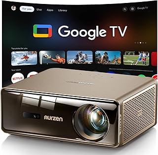Compare Aurzen EAZZE D1 MAX Upgraded Google TV Smart Projector 4K Supported, UltraBright 1000 ANSI Lumens, MEMC Tech, Fully Automatics, 20W Dolby Audio, Home Theater Movie Projector with WiFi and Bluetooth at KSA Price