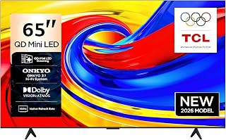 Compare TCL 65Inch QD Mini LED Smart TV, 4K UHD, 144Hz Native Refresh Rate, Dolby Vision & Atmos, ONKYO 2.1 HiFi System, Google TV, 2026 Model, 65P79L at KSA Price