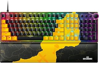 Compare Razer Huntsman V2 Optical Gaming Keyboard PUBG Battleground Edition, Fastest Clicky Optical Switches wQuick Keystrokes & 8000Hz Polling Rate, Dedicated Media Keys & Dial  Black at KSA Price