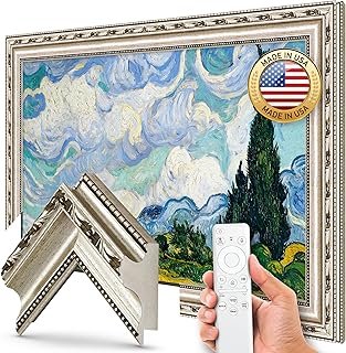Compare Ornate Silver 75" Premiere Deco TV Frame  Compatible ONLY with Samsung The Frame TV and Pro TVs Fits 20212026, LS03A, LS03B,LS03C,LS03D,LS03FA,LS03FW at KSA Price