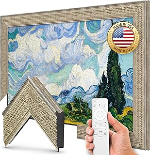 Compare Deco TV Frames  Gatsby Silver Smart Frame Compatible ONLY with Samsung The Frame TV 3" Color Chip, 3" Sample at KSA Price