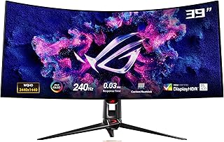 Compare ASUS ROG Swift OLED PG39WCDM  39 Zoll UWQHD Curved Gaming Monitor  240 Hz, 0.03ms GtG, GSync, FreeSync, AdaptiveSync, 10bit, DisplayHDR 400  KVM, 21:9, 3440x1440, DP 1.4, HDMI 2.1, 90W USBC, USB at KSA Price