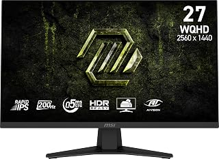Compare msi MAG 274QF E20 27inch 2560 x 1440 WQHD Gaming Monitor, 200Hz, AMD FreeSync Premium, NVIDIA GSYNC Compatible, HDR Ready, HDMI, VGA Port, VESA, Tilt, 0.5ms, Black at KSA Price
