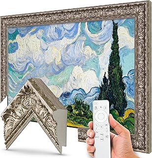 Compare Tuscan Silver 32" Premiere Deco TV Frame  Compatible ONLY with Samsung The Frame TVs Fits 20212025, LS03A, LS03B, LS03C, LS03D, LS03FA at KSA Price
